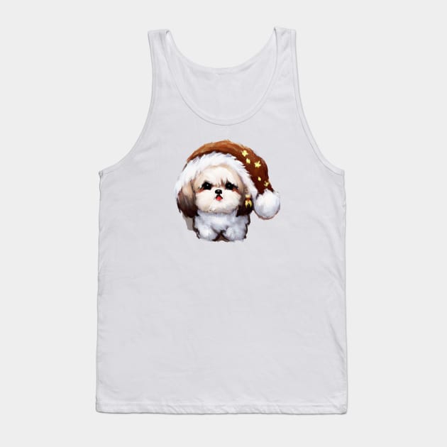 Cute Shih Tzu Drawing Tank Top by Play Zoo